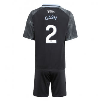 Billige Fotballdrakt Aston Villa Matty Cash #2 Replika Bortedraktsett Barn 2025-26 Kortermet (med bukser)